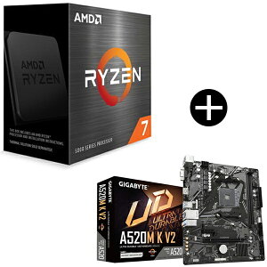 �y�������K�i�z AMD Ryzen 7 5700X W/O Cooler CPU + GIGABYTE A520M K V2 GIGABYTE A520M K V2 Micro ATX�}�U�[�{�[�h �Z�b�g
