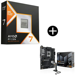 AMD Ryzen 7 9850X3D W/O Cooler WOF 100-100001973WOF CPU (8C/16T 4.7Ghz 120W) + ASUS TUF-GAMING X870-PLUS WIFI �}�U�[�{�[�h �Z�b�g