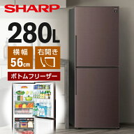 冷蔵庫 280L シャープ SHARP SJ-PD28R-T アコールブラウン 右開き エクプラ特選