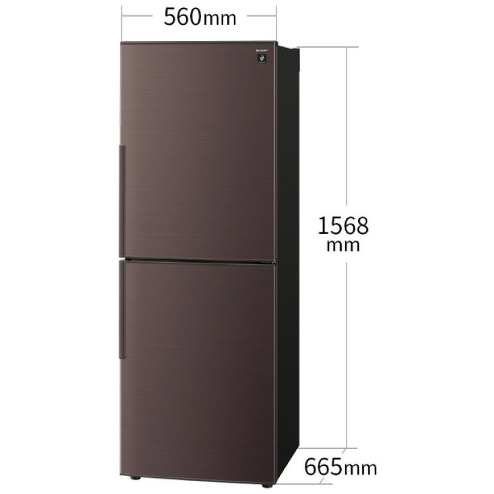 楽天市場】冷蔵庫 280L シャープ SHARP SJ-PD28R-T アコールブラウン 