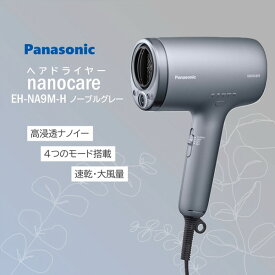 ドライヤー パナソニック ナノケア 高浸透ナノイー 大風量 速乾 4つのモード搭載 EH-NA9M-H ノーブルグレー PANASONIC