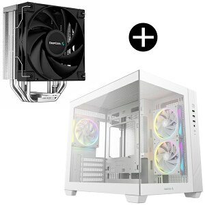 DEEPCOOL R-AK400-BKNNMN-G-1 �T�C�h�t���[�^CPU�N�[���[ + CG330 3F WH �z���C�g Micro-ATX PC�P�[�X �Z�b�g