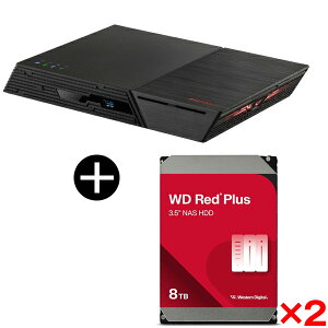 ASUSTOR FS6806X FLASHSTOR 6 Gen2 NAS (6�x�C/������8GB) + WESTERN DIGITAL WD80EFPX WD Red Plus Internal NAS���� ����HDD (3.5�C���` 8TB 256MB) ×2 �Z�b�g