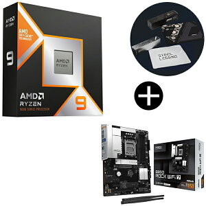 AMD Ryzen 9 9950X3D CPU + ASRock B850 Rock WiFi 7 �u���b�N �}�U�[�{�[�h + ASRock�I���W�i���}�E�X�p�b�h �Z�b�g