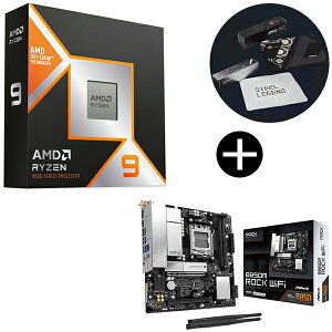 AMD Ryzen 9 9950X3D CPU + ASRock B850M Rock WiFi �u���b�N �}�U�[�{�[�h + ASRock�I���W�i���}�E�X�p�b�h �Z�b�g