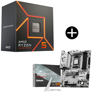 AMD Ryzen5 7600 With Wraith Stealth Cooler 100-100001015BOX CPU (6C/12T 4.0Ghz 65W) + MSI B850 GAMING PLUS WIFI6E B850 GAMING PLUS WIFI6E �}�U�[�{�[�h �Z�b�g