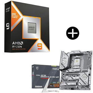 AMD Ryzen 9 9950X3D CPU + MSI MAG X870E GAMING PLUS MAX WIFI �z���C�g MAG X870E GAMING PLUS MAX WIFI �}�U�[�{�[�h �Z�b�g
