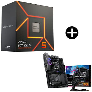 AMD Ryzen5 7600 With Wraith Stealth Cooler 100-100001015BOX CPU (6C/12T 4.0Ghz 65W) + MSI MPG X870E CARBON MAX WIFI �u���b�N ATX�Q�[�~���O�}�U�[�{�[�h �Z�b�g