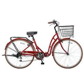 CAPTAIN STAG バレイ FDB266 (エンジ) [ 折り畳み自転車（26インチ・6段変速） ] メーカー直送 新生活 小型自転車 ミニベロ アウトドア 快適 サイクリング 街乗り おしゃれ プレゼント