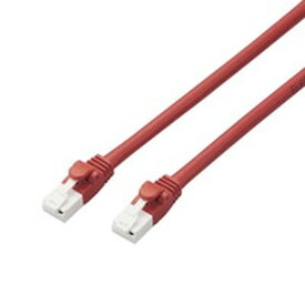 ELECOM LD-GPAT/RD5/RS LANケーブル CAT6A対応 EU RoHS指令準拠 爪折れ防止 簡易パッケージ仕様 5m ヨリ線 レッド