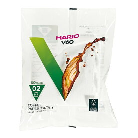 【4/25限定!エントリー&抽選で最大100%Pバック】HARIO VCF-02-100W ホワイト [ V60用ペーパーフィルター02W (1-4杯用・100枚入) ]