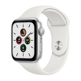APPLE MYDQ2J/A ホワイトスポーツバンド SE GPSモデル 44m [Apple Watch]