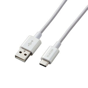 ELECOM MPA-ACYS03NWH X}[gtHpUSBP[u USB(A-C) Fؕi Jϋv 0.3m zCg