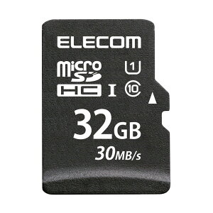 ELECOM MF-MS032GU11LRA MicroSDHC�J�[�h �f�[�^�����T�[�r�X�t UHS-I 30MB s 32GB