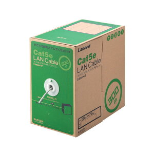 ELECOM LD-CT2/LG300/RS RoHSΉLANP[u CAT5E 300m CgO[ ȈՃpbP[W [J[