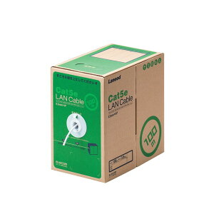 ELECOM LD-CT2/WH100/RS RoHS�Ή�LAN�P�[�u�� CAT5E 100m �z���C�g �ȈՃp�b�P�[�W ���[�J�[����