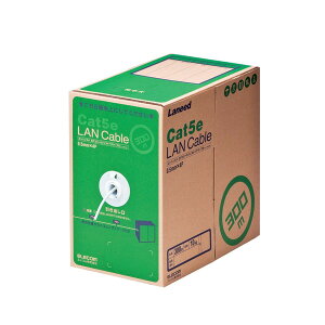 ELECOM LD-CT2/WH300/RS RoHSΉLANP[u CAT5E 300m zCg ȈՃpbP[W [J[