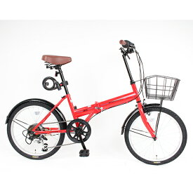 21Technology BL206 クリアレッド [折りたたみ自転車（20インチ）] メーカー直送 小型自転車 ミニベロ アウトドア 快適 サイクリング 街乗り おしゃれ プレゼント