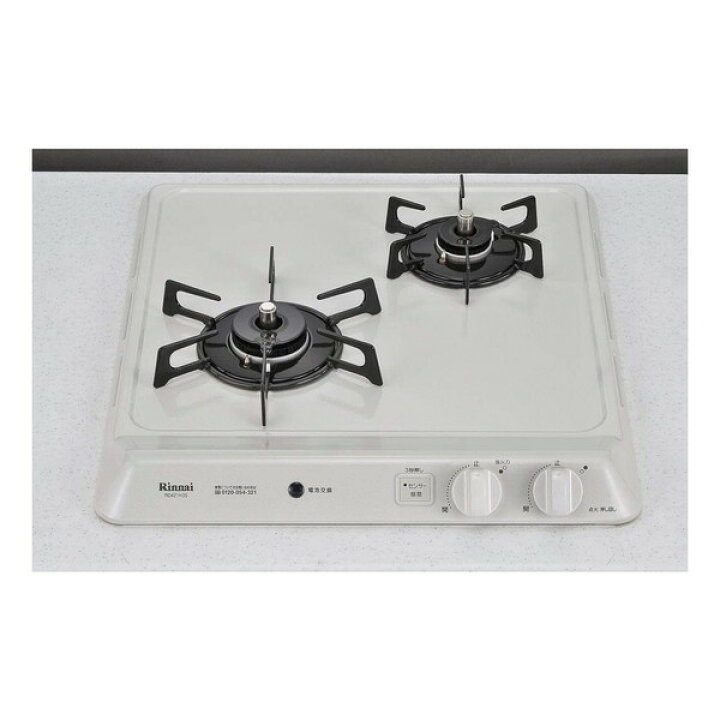 楽天市場】ビルトインコンロ 都市ガス ホーロー 左強火力 2口 Rinnai  