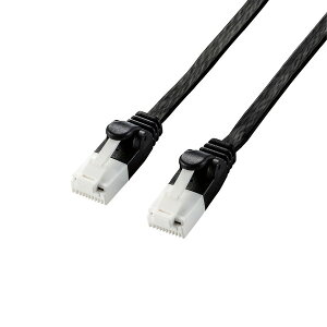ELECOM LD-GFAT/BK100 LANP[u Cat6A c܂Ȃ tbg 10m ubN