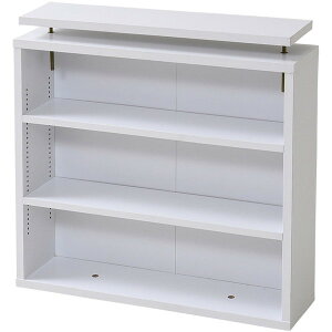 1cmピッチ 薄型 大容量 文庫本ラック 上置き 幅60 本棚 壁面収納 突っ張り 木製 コミックラック 本収納 ぶんこ本 マンガ CD ブルーレイ YHK-0215-WH JKプラン メーカー直送