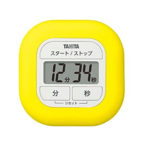 TANITA タニタ タイマー くるっとシリコーンタイマー ラップで包める 包みやすい 汚れ防止 お手入れ簡単 ボタンが大きい 操作しやすい シンプル 料理 勉強 TD-420-YL イエロー 黄色 TD420