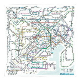 東京カートグラフィック 鉄道路線図ハンカチニホンゴ RHSJ