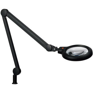 【Z-35L後継】 デスクライト Z-37RL B ブラック 山田照明 拡大レンズ付き ゆがみにくいレンズ 倍率1.75 高演色LED スプリング内蔵アーム 広範囲 無段階調光 Zライト 正規販売店