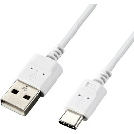 ELECOM MPA-ACX10WH USB-Cケーブル Type-Cケーブル スリム 極細 A-C 1m スマホ充電ケーブル ホワイト