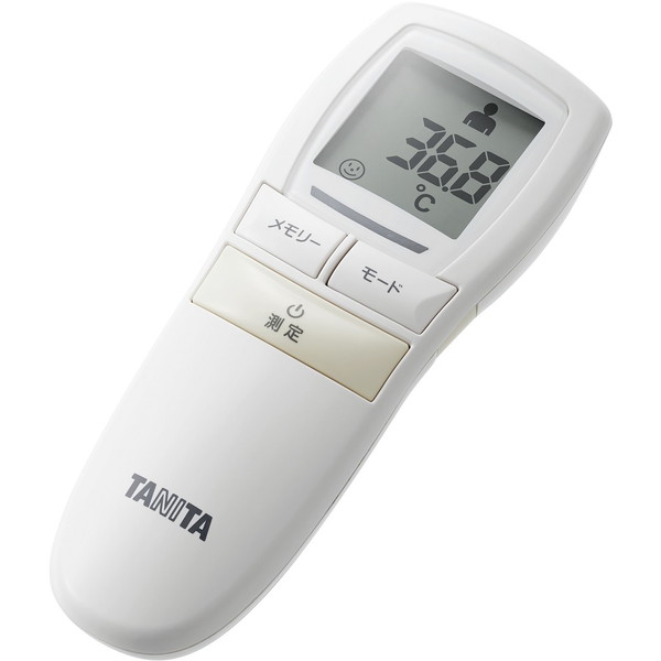 TANITA タニタ BT-543-IV アイボリー 医療計測器 体温計 非接触 かんたん 早い 赤ちゃん 子供 触れない 測れる 大画面 バックライト付 暗くても 見やすい ミルク スープ 離乳食 表面温度 計測可能 健康管理 BT543