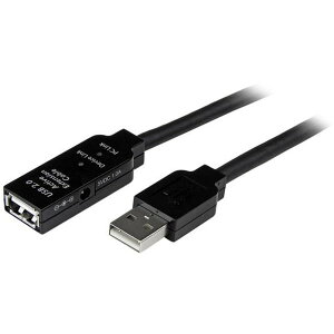 StarTech USB2AAEXT5M �u���b�N [USB 2.0 �A�N�e�B�u�����P�[�u�� 5m Type-A(�I�X/���X)]