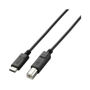 ELECOM U2C-CB05NBK USB2.0�P�[�u�� C-B�^�C�v �F�ؕi 3A�o�� 0.5m �u���b�N