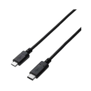ELECOM U2C-CMB05NBK USB2.0P[u C-microB^Cv Fؕi 3Ao 0.5m ubN