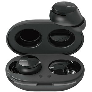 ELECOM LBT-TWS12BK �u���b�N [���S���C�����X�C���z�� Bluetooth ���� AAC�Ή� Type�]C�[�d �J�i���^ �����y�A�����O] ���[�J�[����