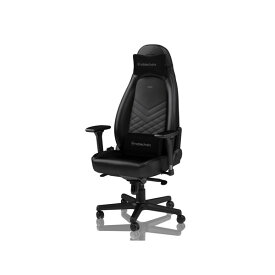 【正規取扱店】noblechairs ゲーミングチェア ブラック ICON デスクチェア オフィスチェア NBL-ICN-PU-BLA-SGL noblechairs 黒 リクライニング ベロアクッション テレワーク 在宅 PC作業 長時間作業 eスポーツ 1年保証 簡単組み立て レビューCP1000