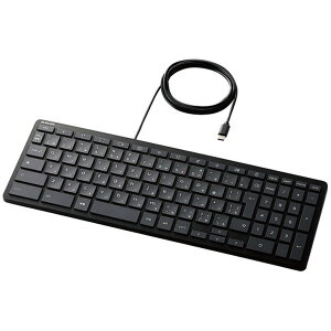 ELECOM TK-CB01UPKBK ブラック キーボード 有線 USB タイプC パンタグラフ コンパクト テンキー付き Chromebook WWCB認証 抗菌 メーカー直送 新生活