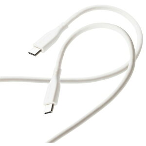 ELECOM MPA-CCSS20WH ホワイト USB-C to USB-C 充電ケーブル 2m PD対応 最大60W iPad Android各種 その他機器対応 超急速 シリコン素材 なめらか 柔軟性 高耐久