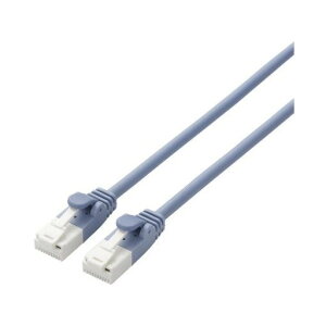 ELECOM LD-GPAYT/BU50 ���炩LAN�P�[�u�� CAT6A �ܐ܂�h�~ 5.0m �u���[ xp10n