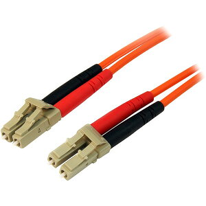StarTech 50FIBLCLC2 �I�����W [���t�@�C�o�[�P�[�u��(���p�b�`�R�[�h) 2m �}���`���[�h�Ή� 50/125�~�N���� 2�cDuplex LC-LC�R�l�N�^] ���[�J�[����