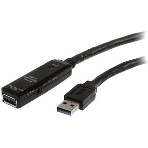 StarTech USB3AAEXT10M �u���b�N [�A�N�e�B�u���s�[�^�[�P�[�u�� USB-A(�I�X) - USB-A(���X) 10m USB 3.1 Gen 1(5Gbps)����]