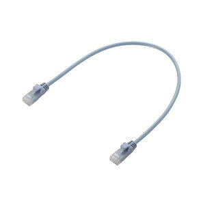 ELECOM LD-GPY/BU03 �u���[ [Cat6���� Gigabit ���炩LAN�P�[�u��(0.3m)]