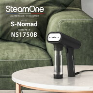 SteamOne スチームワン 黒 NS1750B Black S-Nomad 衣類スチーマー ハンディ ブラック ペットボトル 付け…