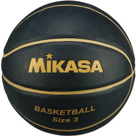 MIKASA B3JMR-BKGL バスケットボール 3号球 ゴム ブラック/ゴールド