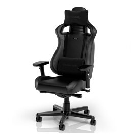 【正規取扱店】noblechairs ゲーミングチェア EPIC COMPACT ブラック デスクチェア オフィスチェア エピックコンパクト NBL-ECC-PU-BLA 黒 PUレザー ワイド座面 テレワーク 在宅 PC作業 長時間作業 eスポーツ 1年保証 レビューCP1000