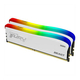 Kingston KF436C17BWAK2/16 8GBx2 3600MT/s DDR4 CL17 DIMM FURY Beast White RGB SE [デスクトップ用メモリ]