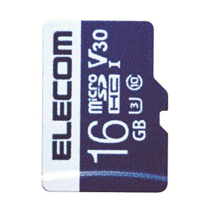 ELECOM MF-MS016GU13V3R MicroSDHC�J�[�h �f�[�^�����T�[�r�X�t �r�f�I�X�s�[�h�N���X�Ή� UHS-I U3 80MB s 16GB ���[�J�[����