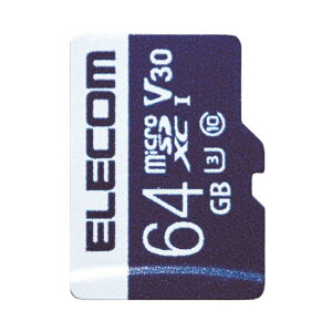 ELECOM MF-MS064GU13V3R MicroSDXCJ[h f[^T[rXt rfIXs[hNXΉ UHS-I U3 80MB s 64GB [J[
