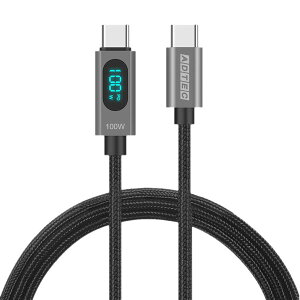 ADTEC APC-V1210CC-U2-LEDD [USB Type-C to C �P�[�u�� (�X�}�[�g���j�^�����O/100W�o��/480Mbps/1.2m)]