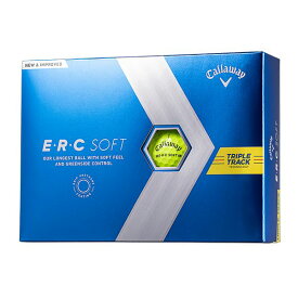 【日本正規品】 キャロウェイ ERC SOFT ゴルフボール 2023年モデル トリプルトラック イエロー 1ダース(12個入り)