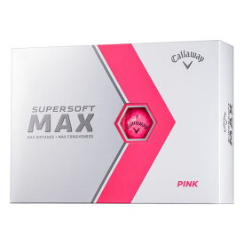 【日本正規品】 キャロウェイ SUPERSOFT(スーパーソフト) MAX ゴルフボール 2023年モデル ピンク 1ダース(12個入り)
